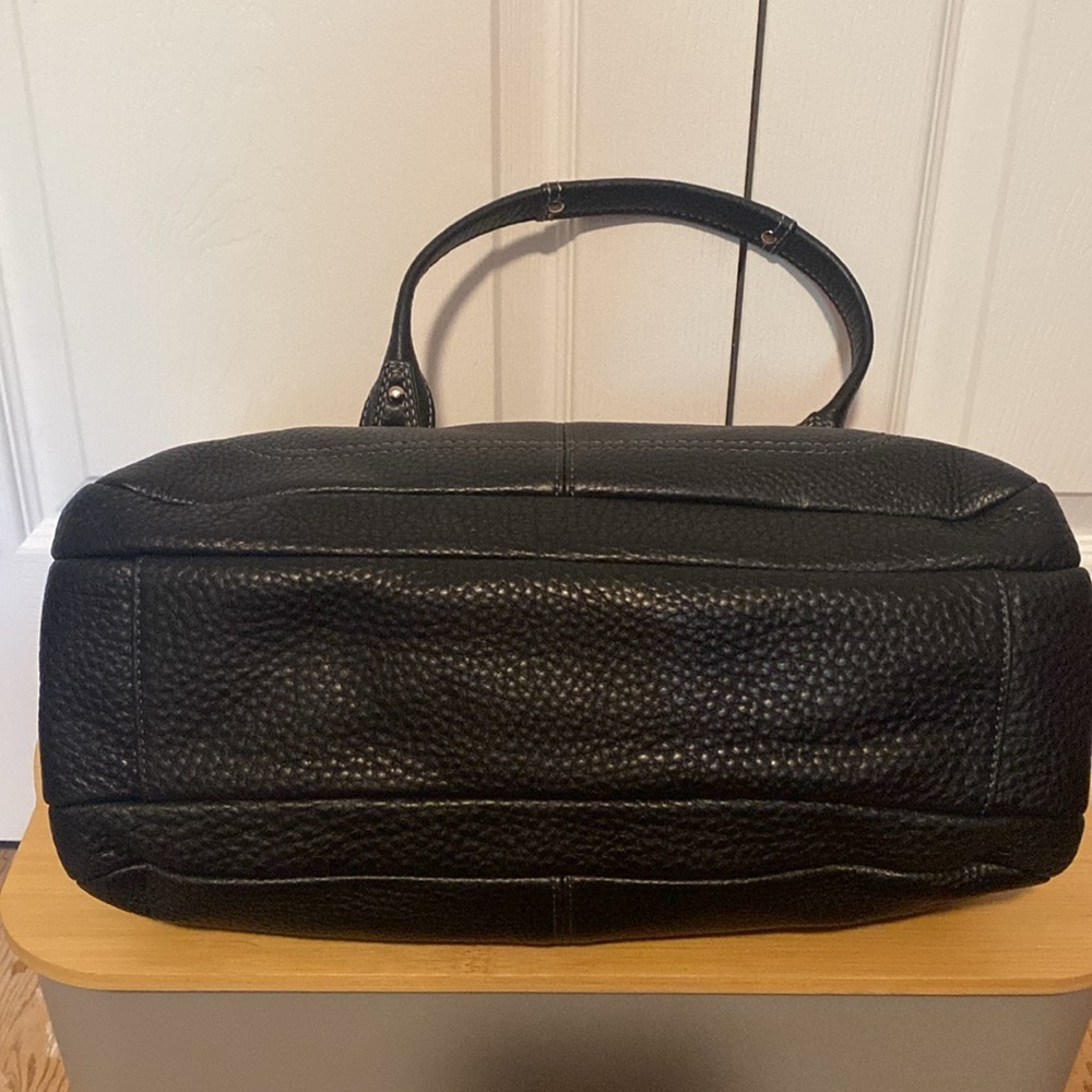 COACH🖤Penelope Black🖤Pebbled Leather Three Compartment Satchel/Like New - Picture 13 of 16